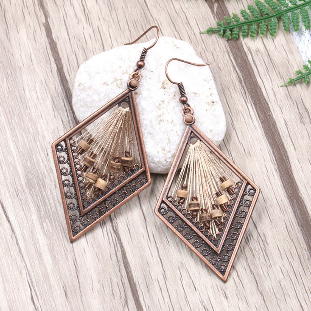 Premium Earrings-Elegant Earrings-Unique Boho Threaded Earrings