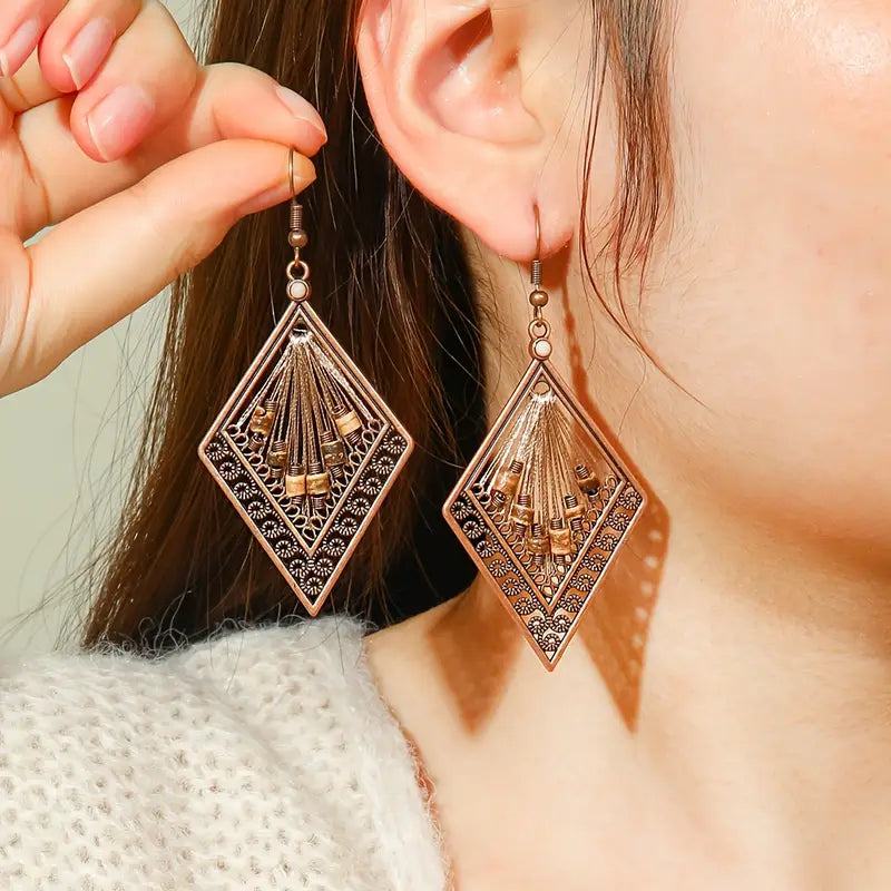 Premium Earrings-Elegant Earrings-Unique Boho Threaded Earrings