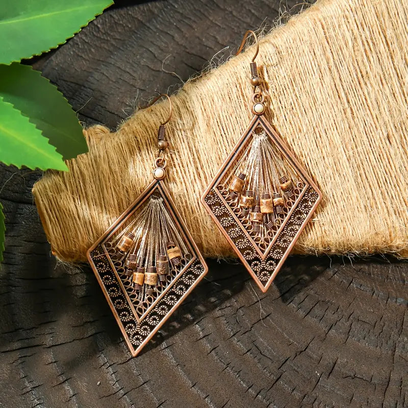 Premium Earrings-Elegant Earrings-Unique Boho Threaded Earrings